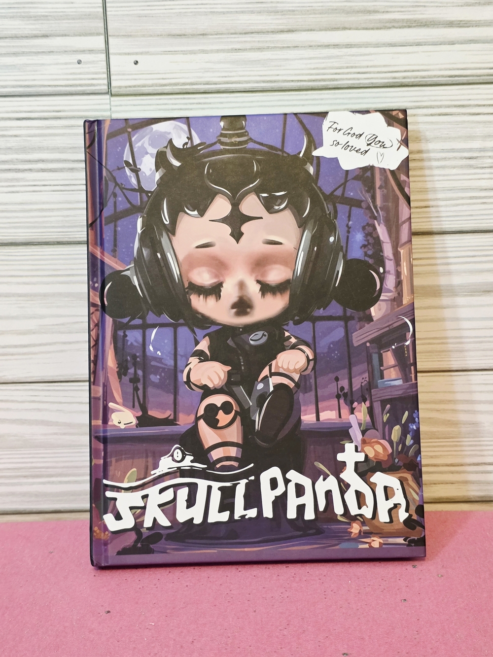 Purple Skull Panda Hardcover Journal Notebook w/ Full Color Pages